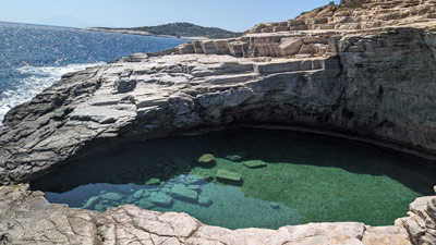 Die Lagune von Giola auf der griechischen Insel Thassos