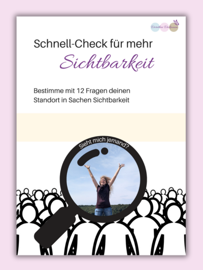 Titelseite des Schnell-Check Sichtbarkeit