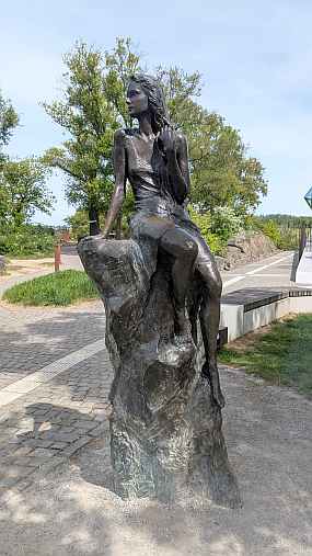 Eine Skulptur der Loreley