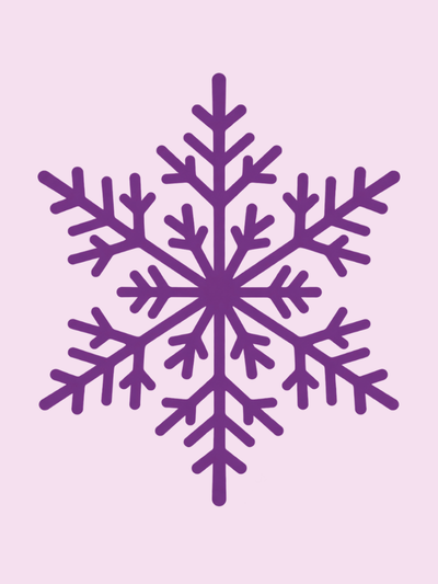 Grafik eines Schneeflockenkristalls als Anspielung auf die Adventszeit
